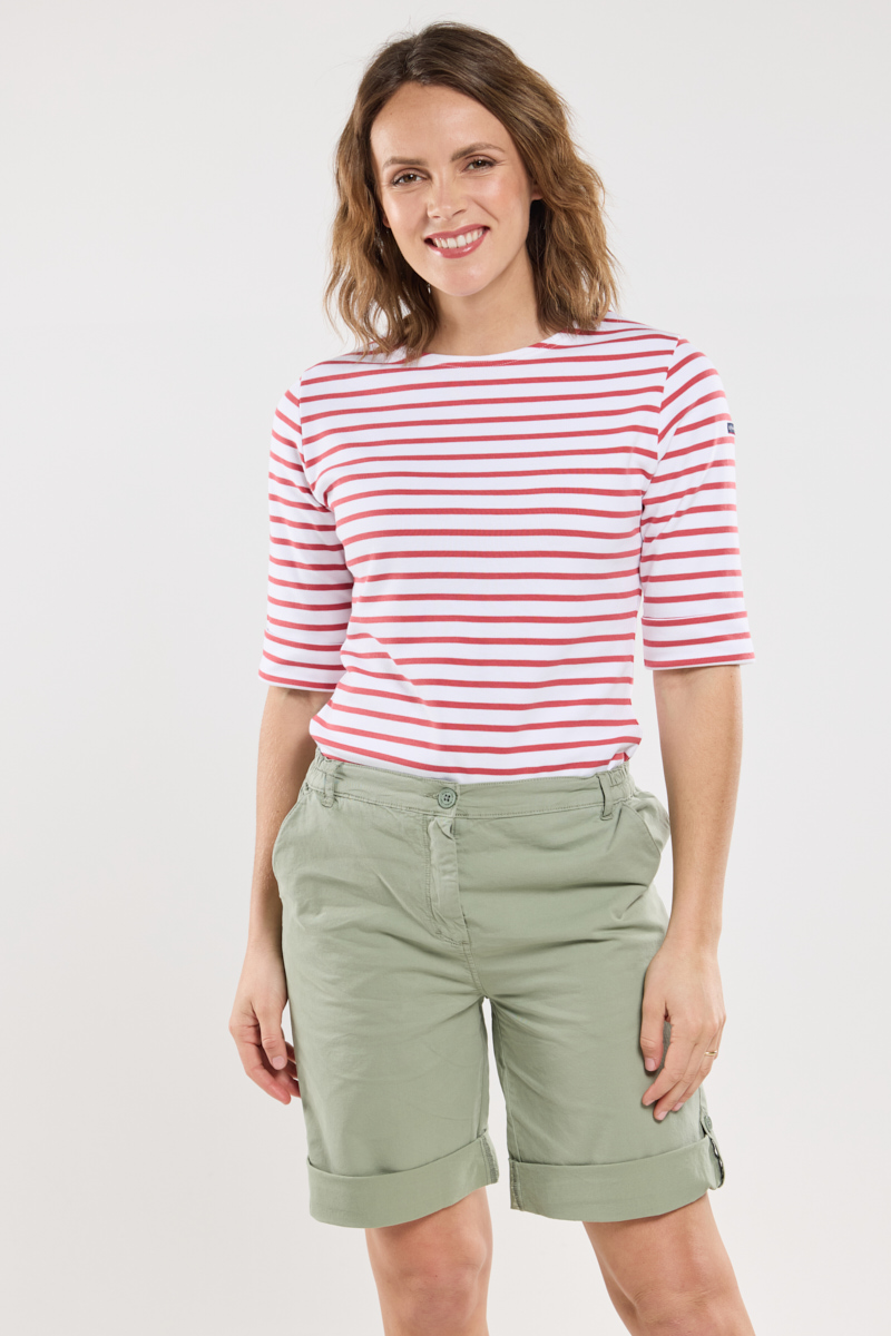 Bermuda taille élastique - coton