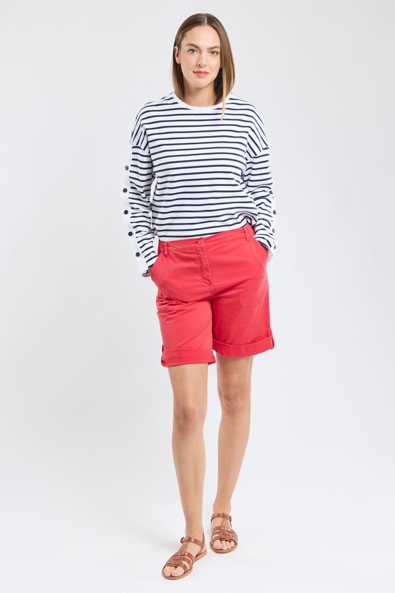 Bermuda taille élastique - coton