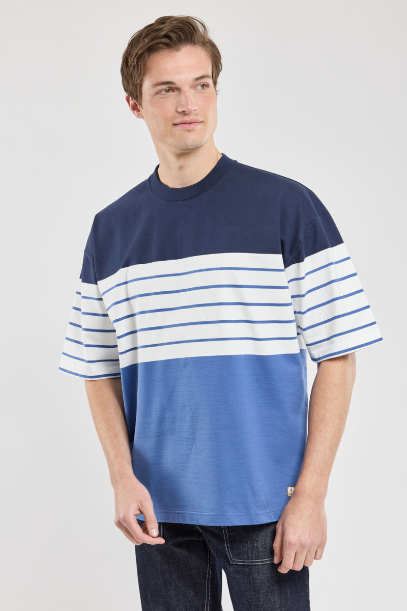 T-shirt rayé coupe large - coton