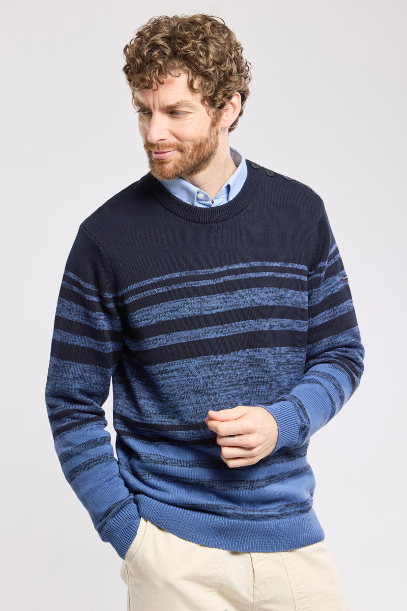 Pull marin rayé - coton