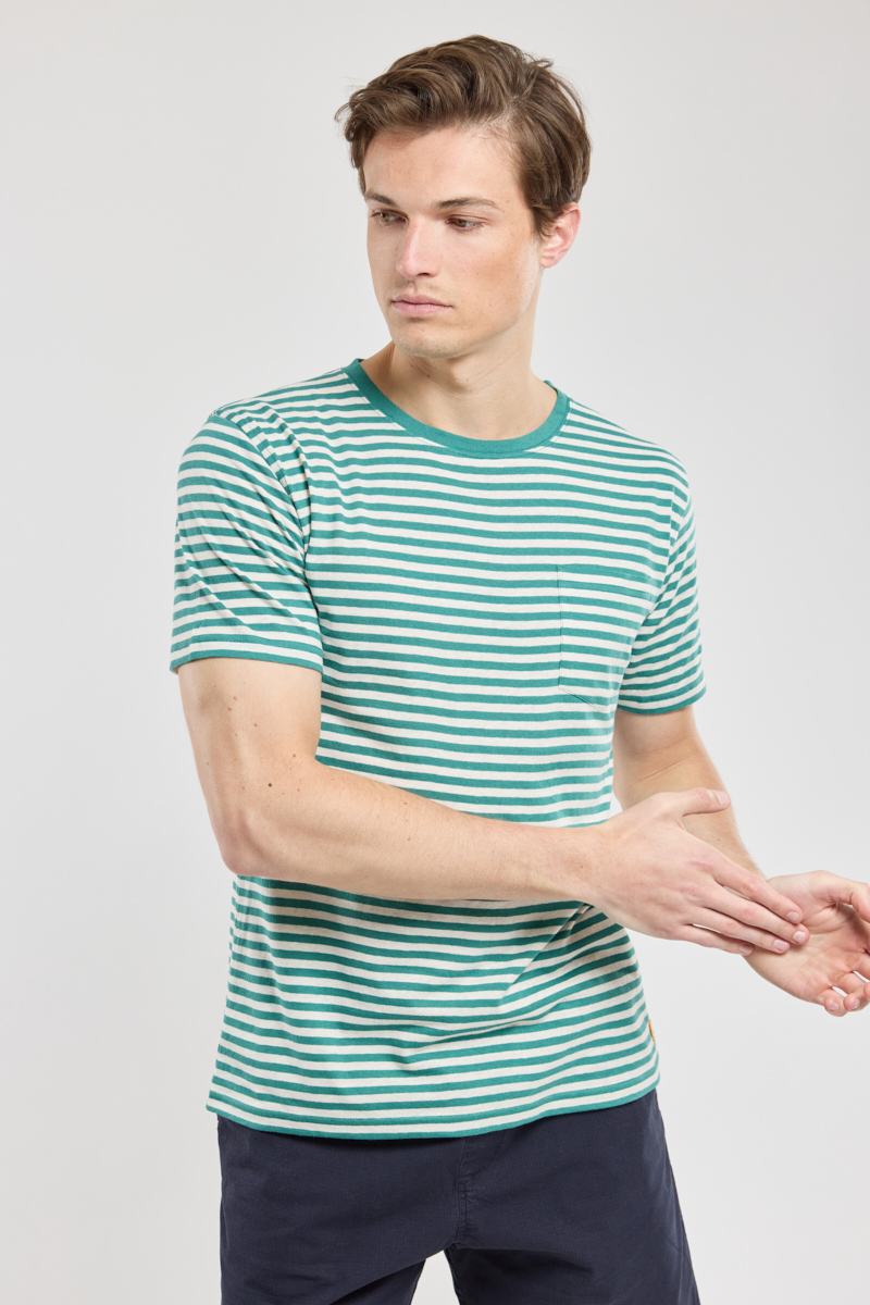 T-shirt rayé - coton et lin