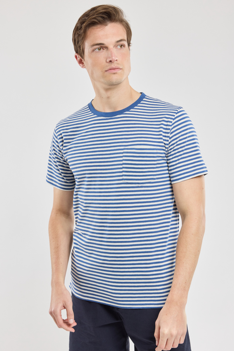 T-shirt rayé - coton et lin
