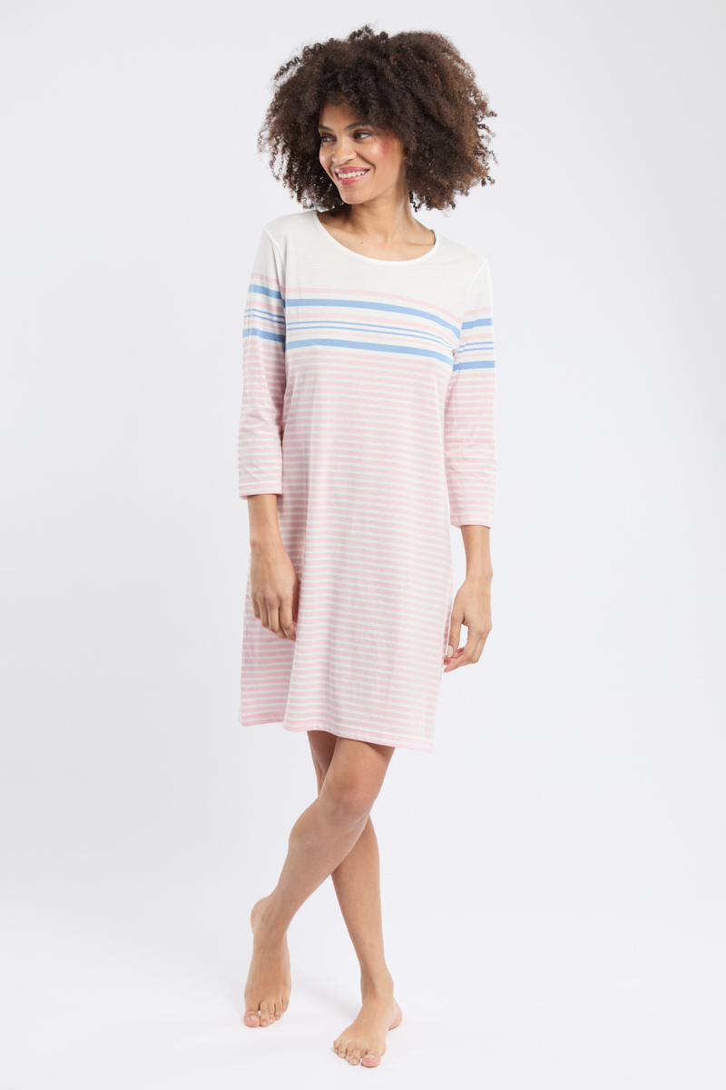 Chemise de nuit rayée - coton léger