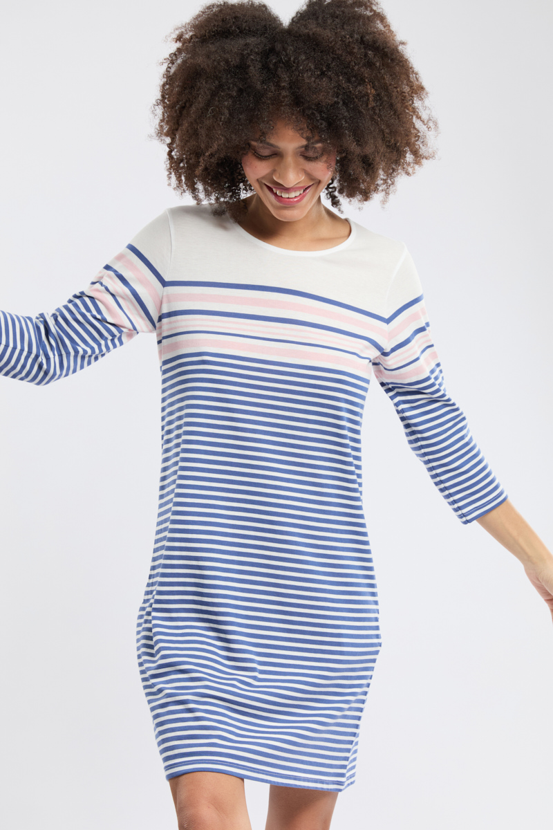 Chemise de nuit rayée - coton léger