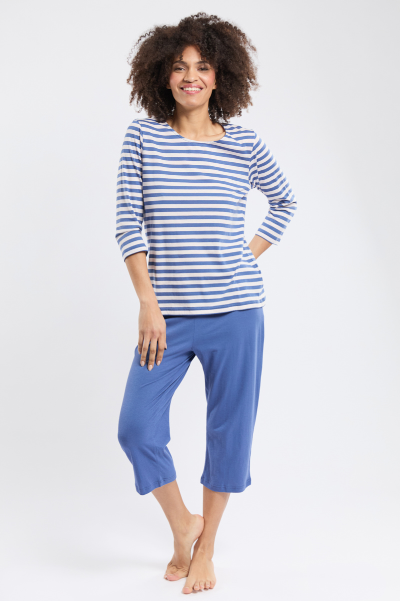 Pyjama corsaire rayé - coton léger