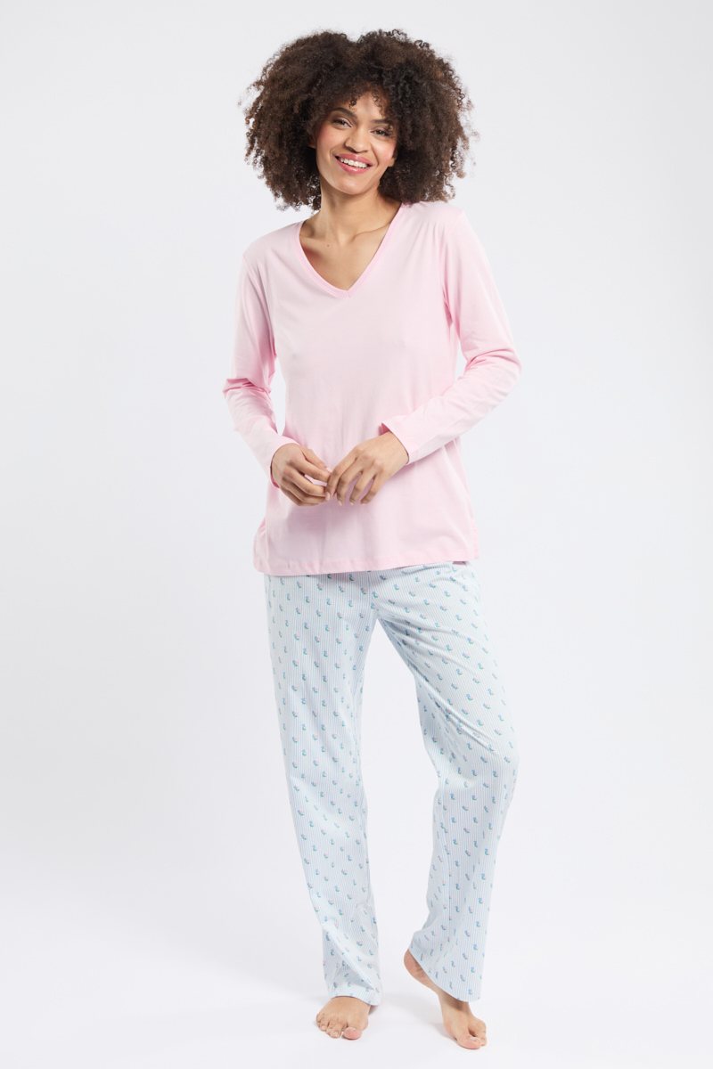 Pyjama imprimé fleurs - coton léger