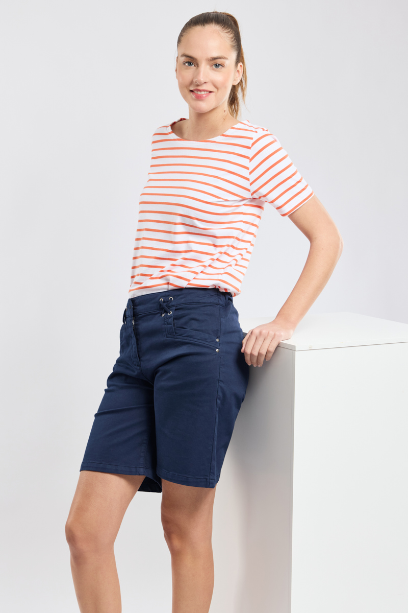 Short taille élastique - coton