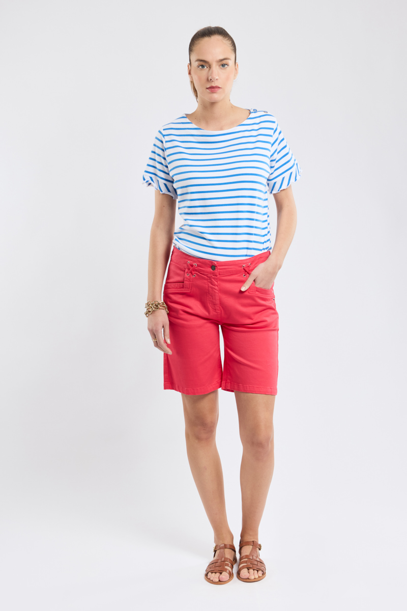Short taille élastique - coton