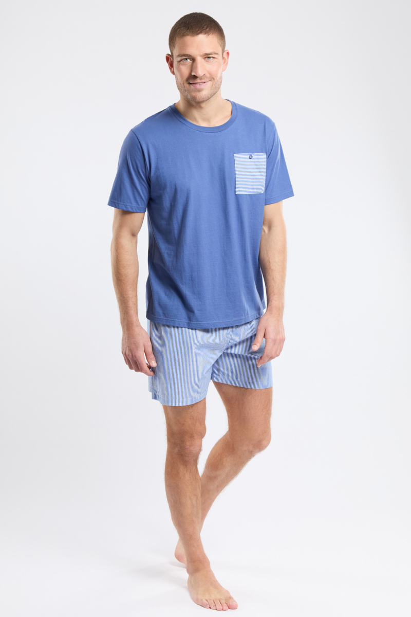 Pyjama short rayé - coton
