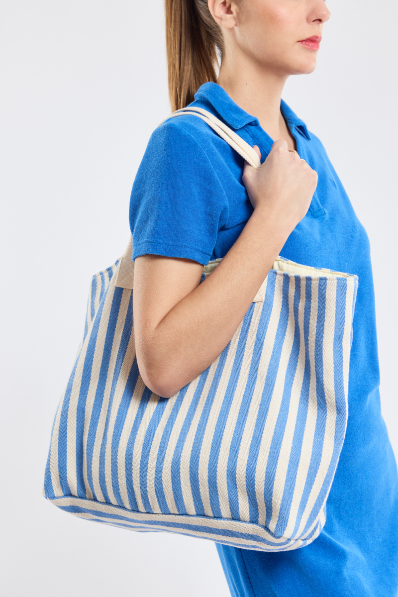 Sac rayé en toile