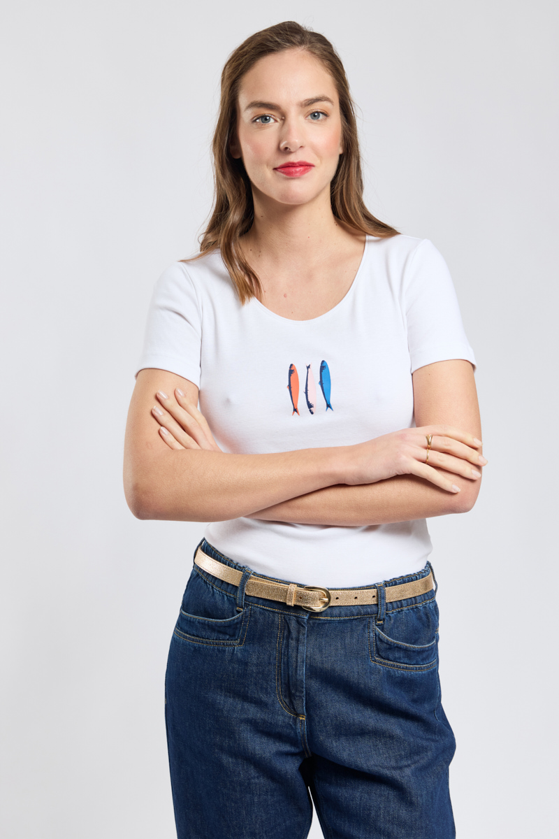 T-shirt sardines - coton léger