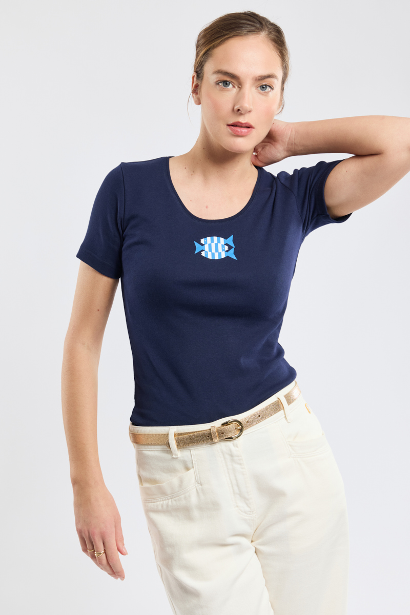 T-shirt poisson - coton léger