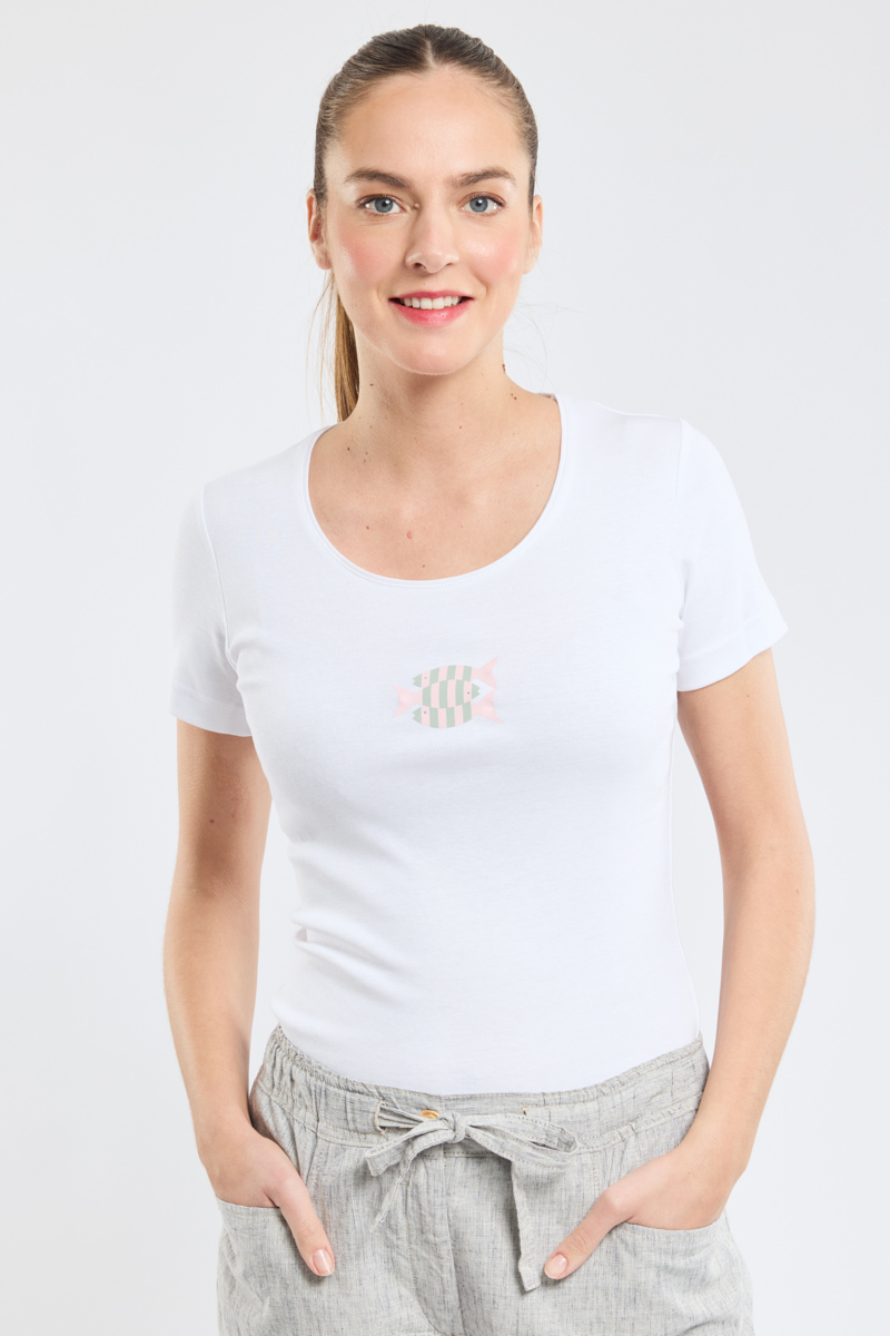 T-shirt poisson - coton léger