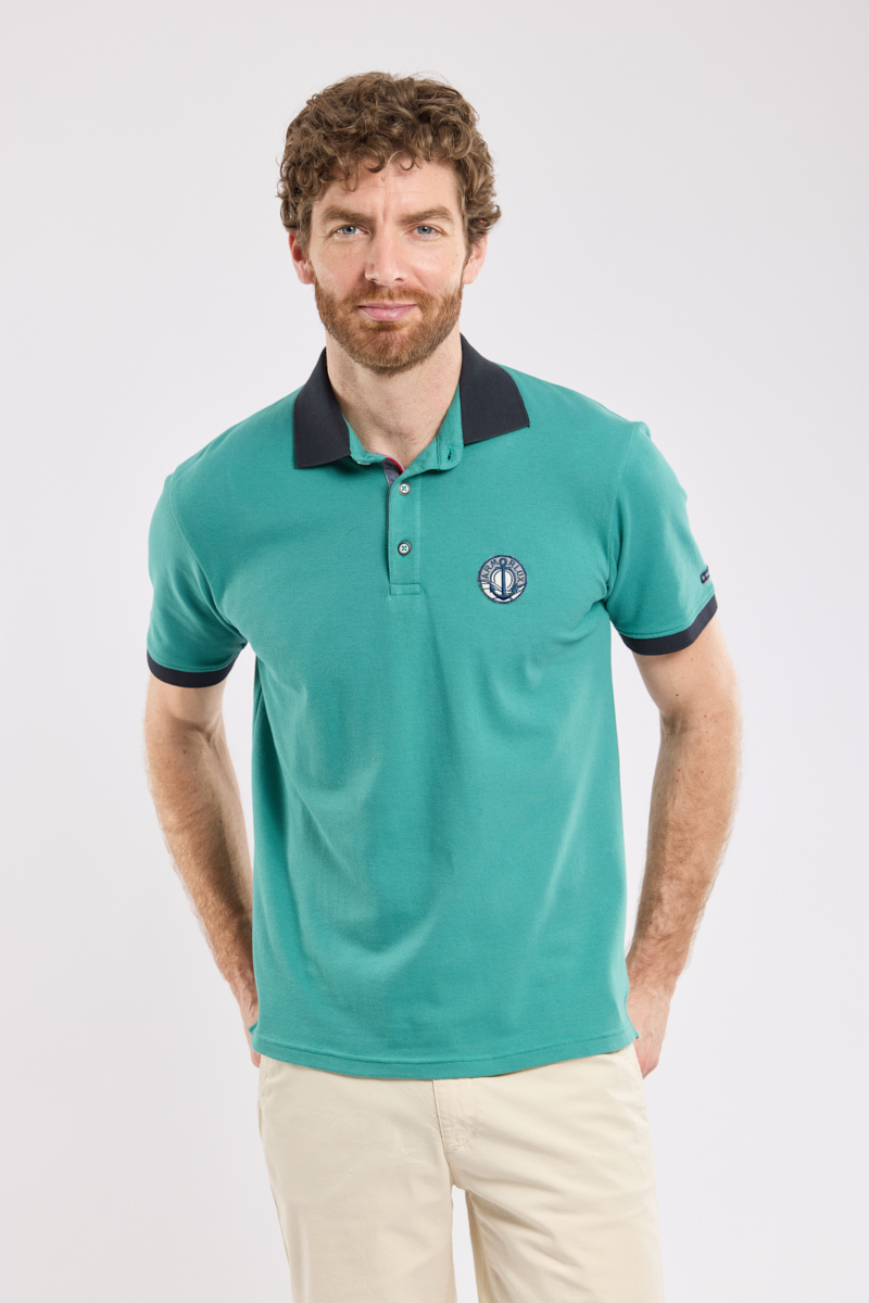 Polo avec écusson - coton piqué