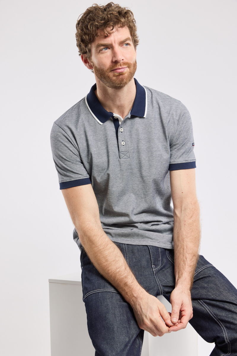 Polo fines rayures - coton léger