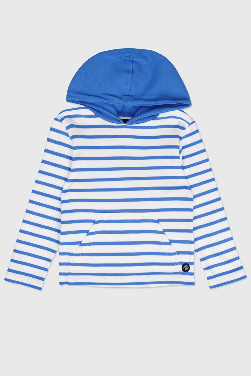 Marinière à capuche Kids - coton épais