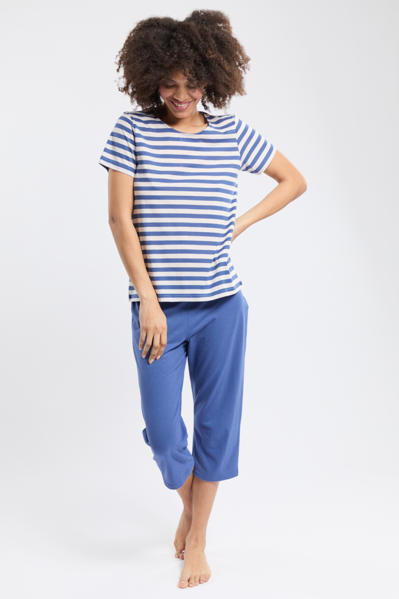 Pyjama corsaire rayé - coton léger