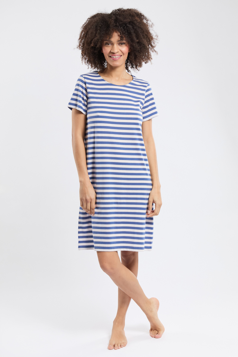Chemise de nuit rayée - coton léger