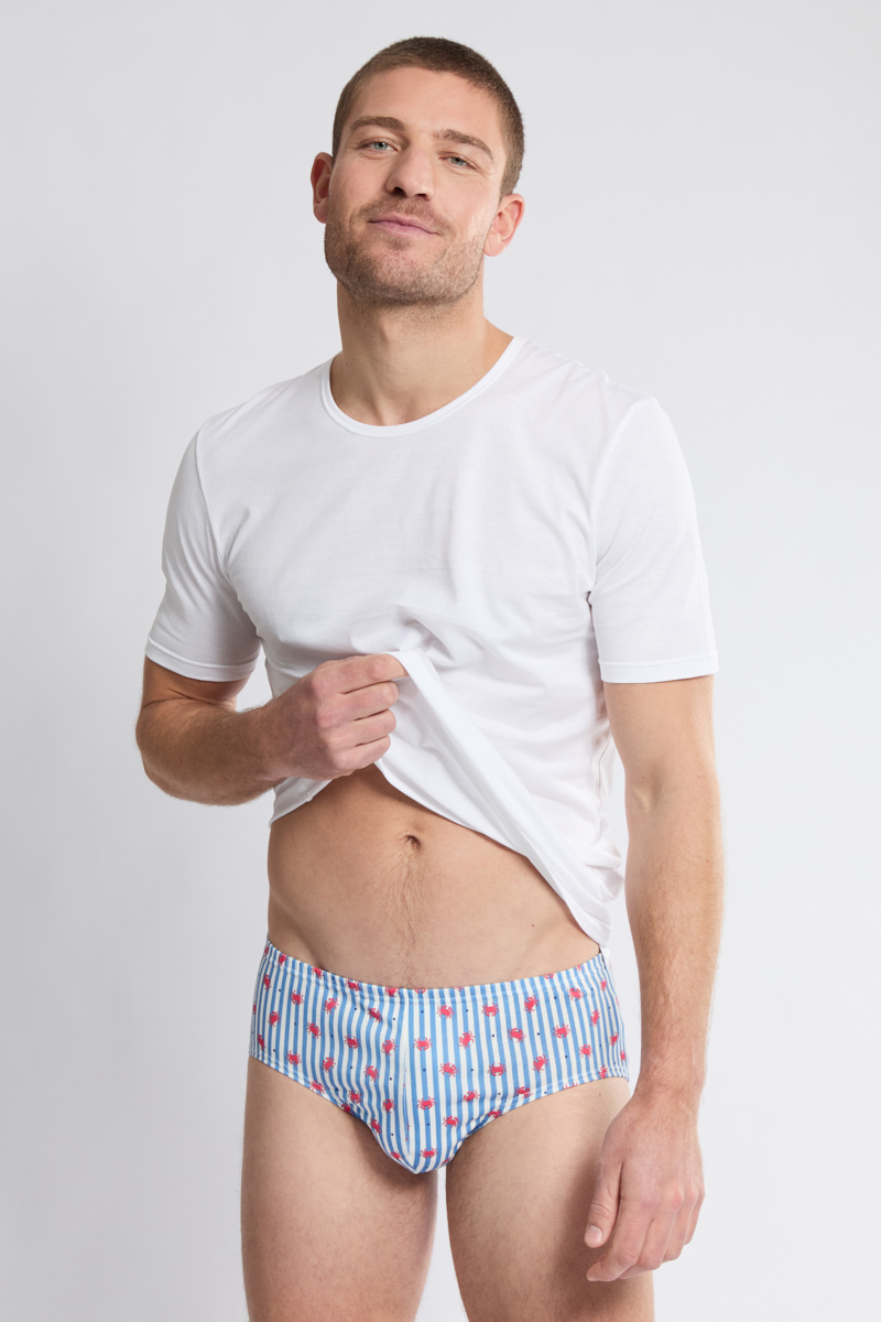 Slip motifs crabes - coton léger issu de l agriculture biologique
