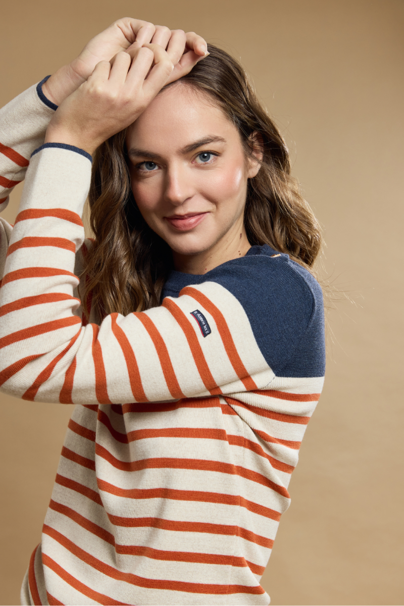 Pull marin rayé - laine