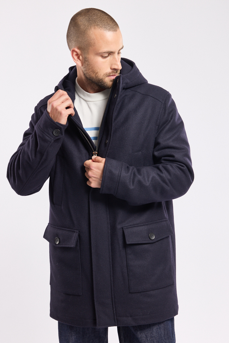 Manteau long Donovan  - drap de laine