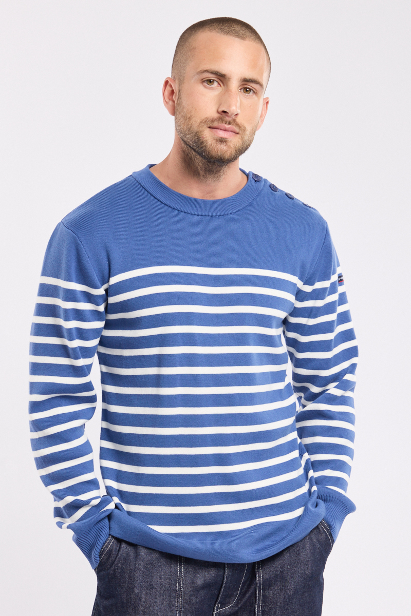 Pull marin rayé - coton