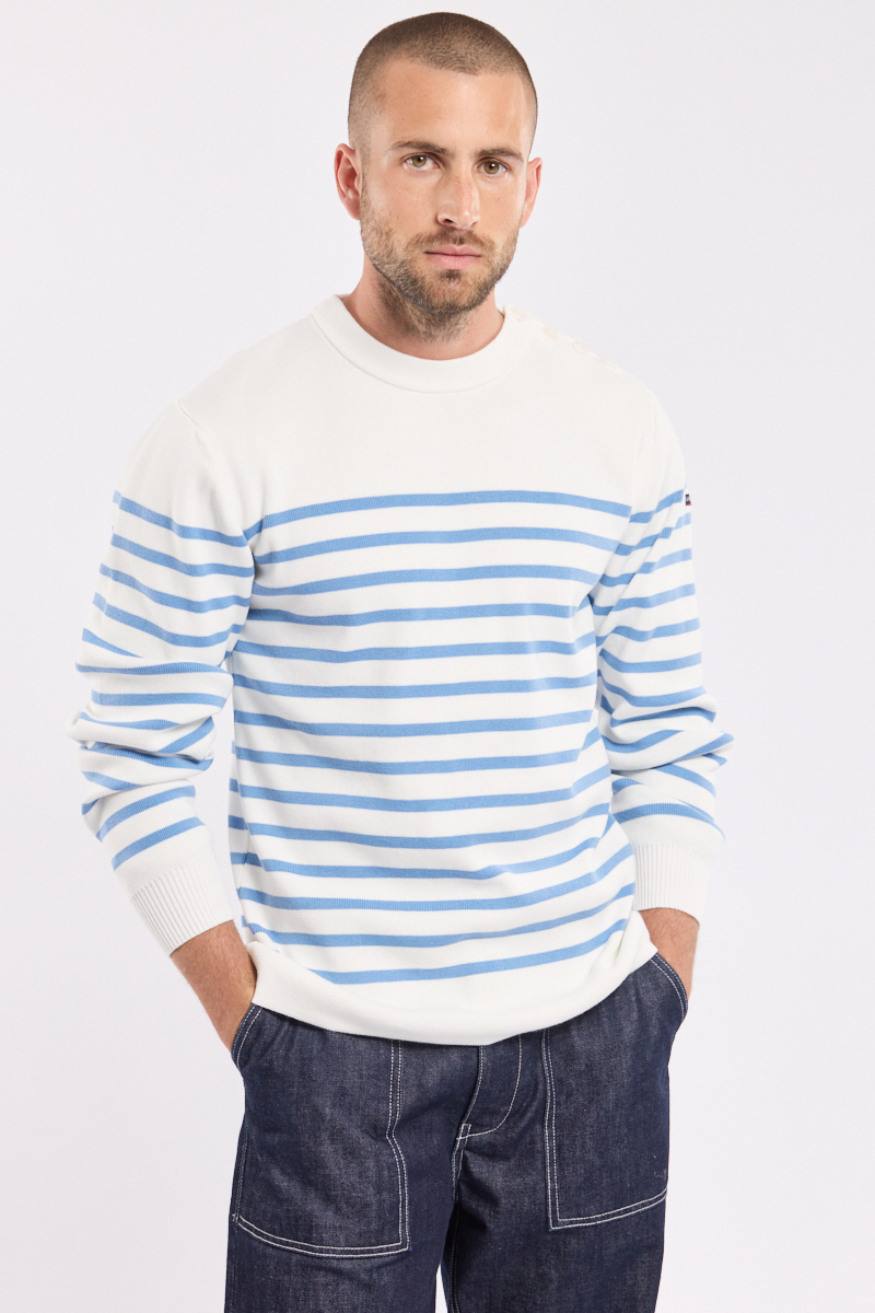 Pull marin rayé - coton