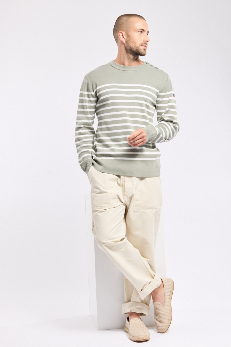 Pull marin rayé - coton