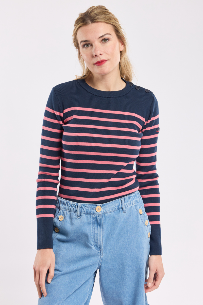 Pull marin rayé - coton