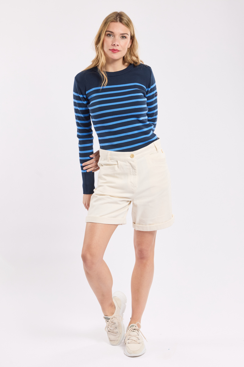 Pull marin rayé - coton
