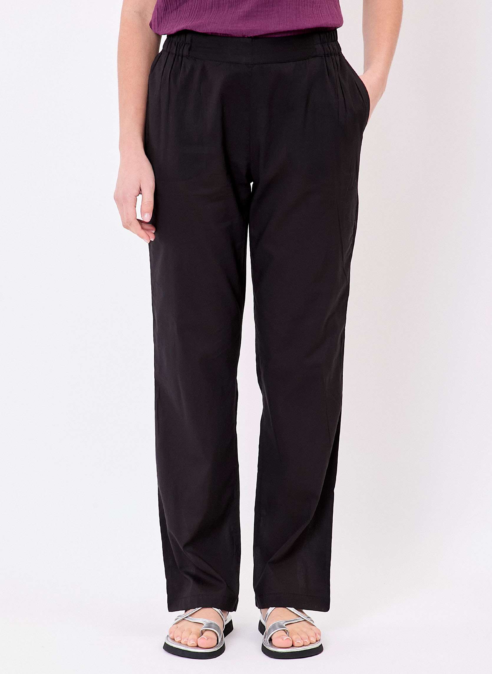 Pantalon droit voile de coton bio JONA