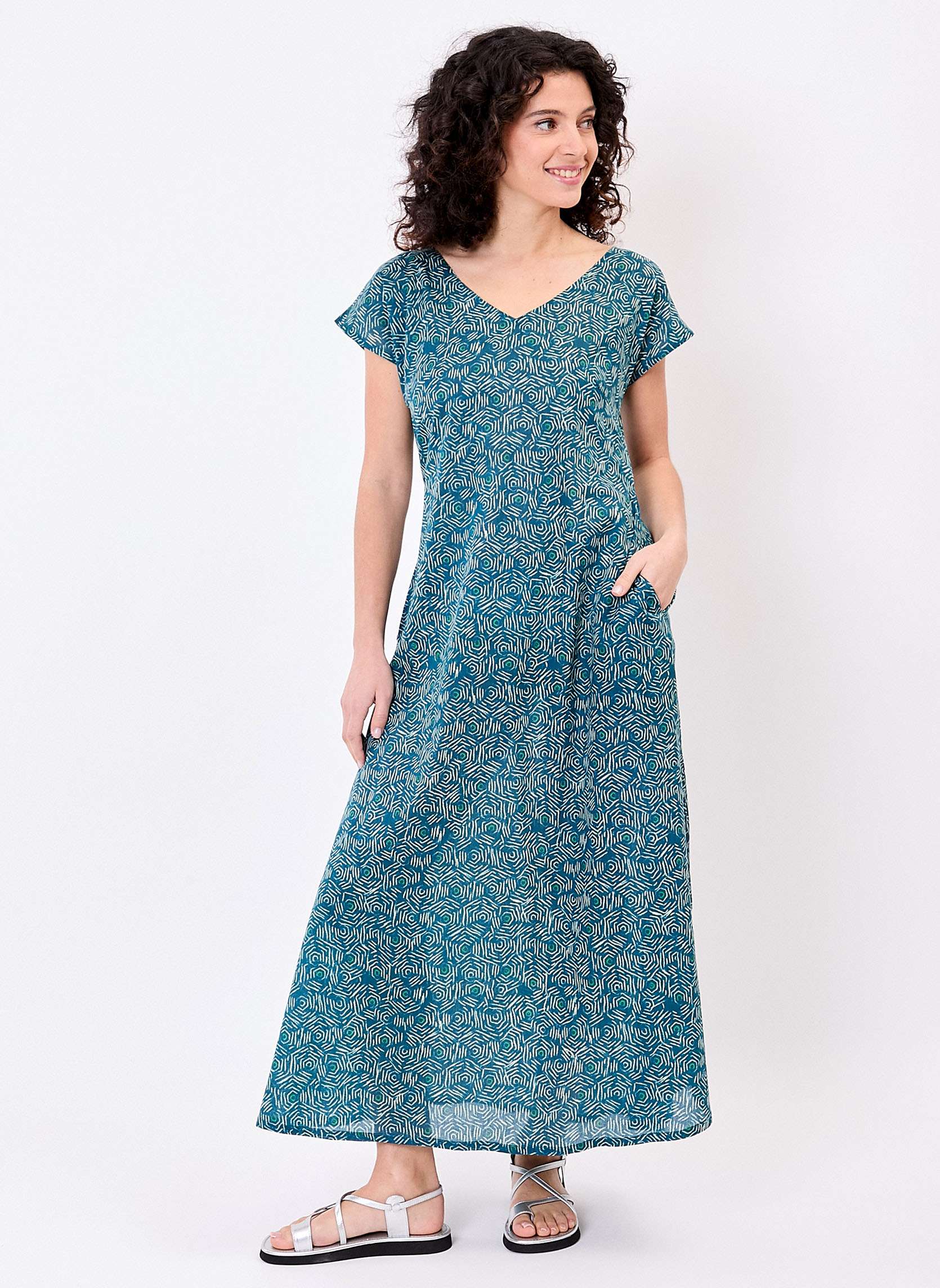 Robe longue voile de coton bio ALAIANE