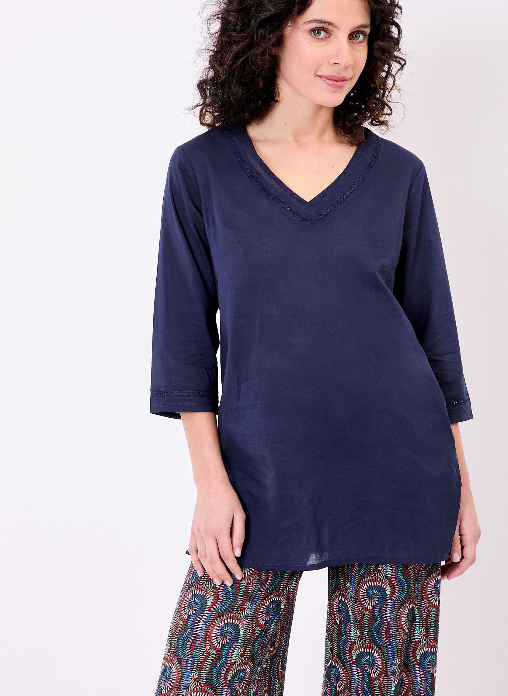 Tunique femme voile de coton bio LAURIE