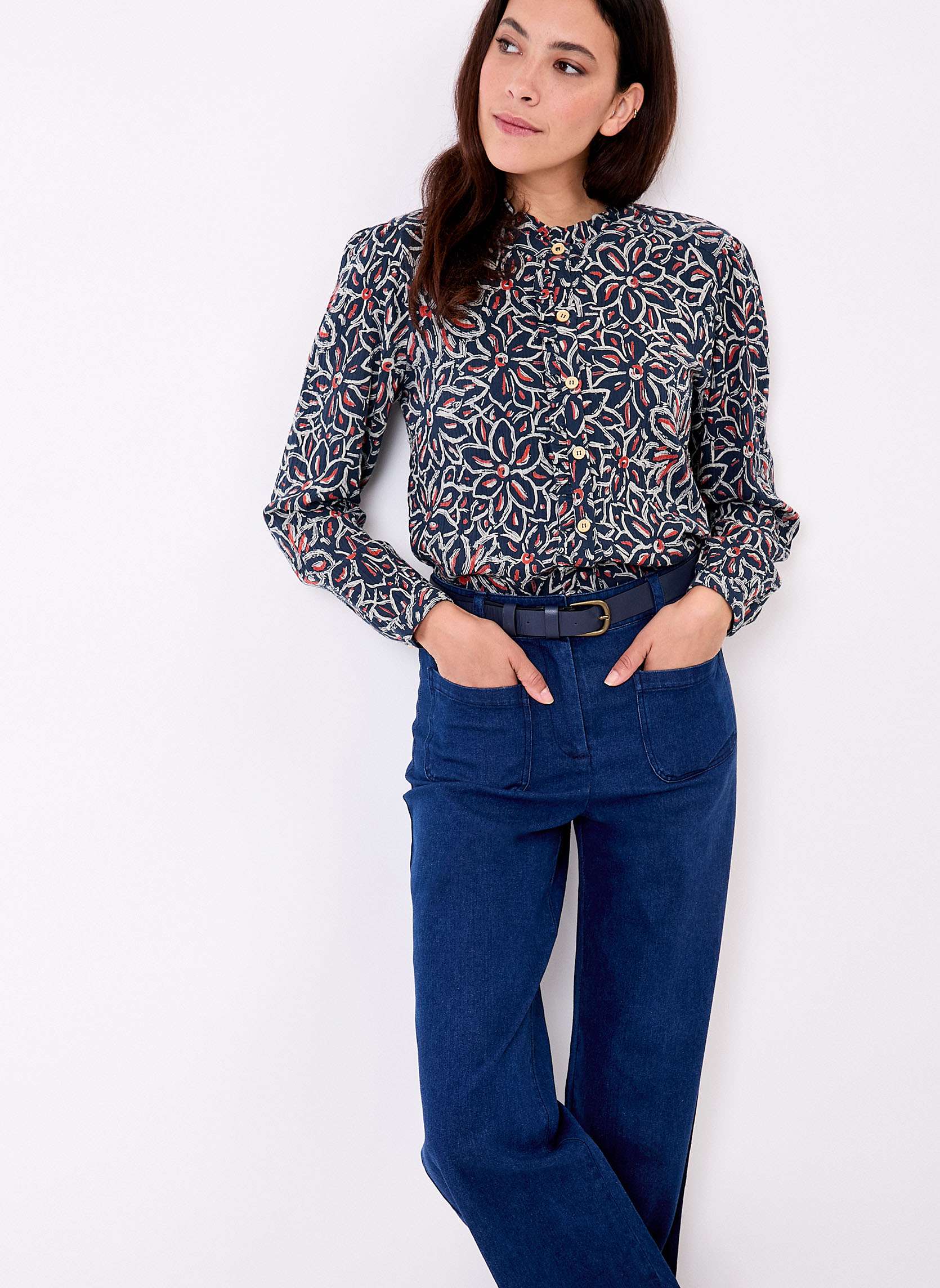 Chemise brode gaze de coton bio ENOLA