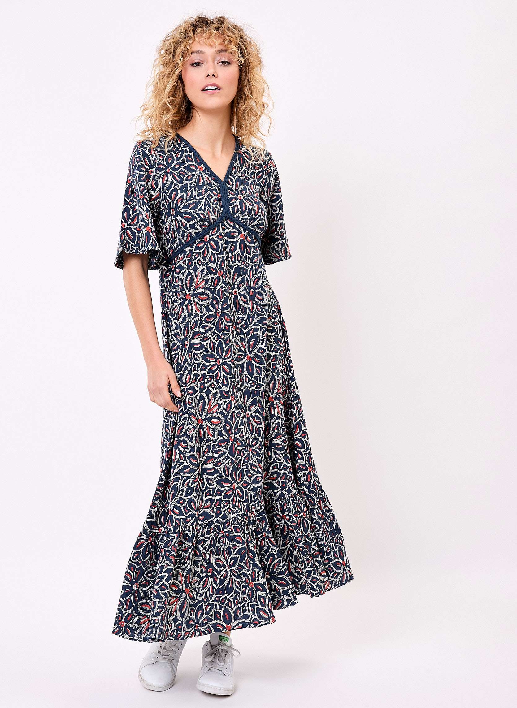 Robe longue vase gaze de coton bio PEARL