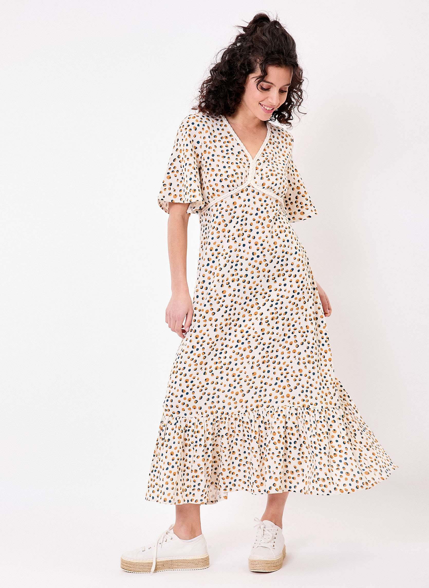 Robe longue vase gaze de coton bio PEARL