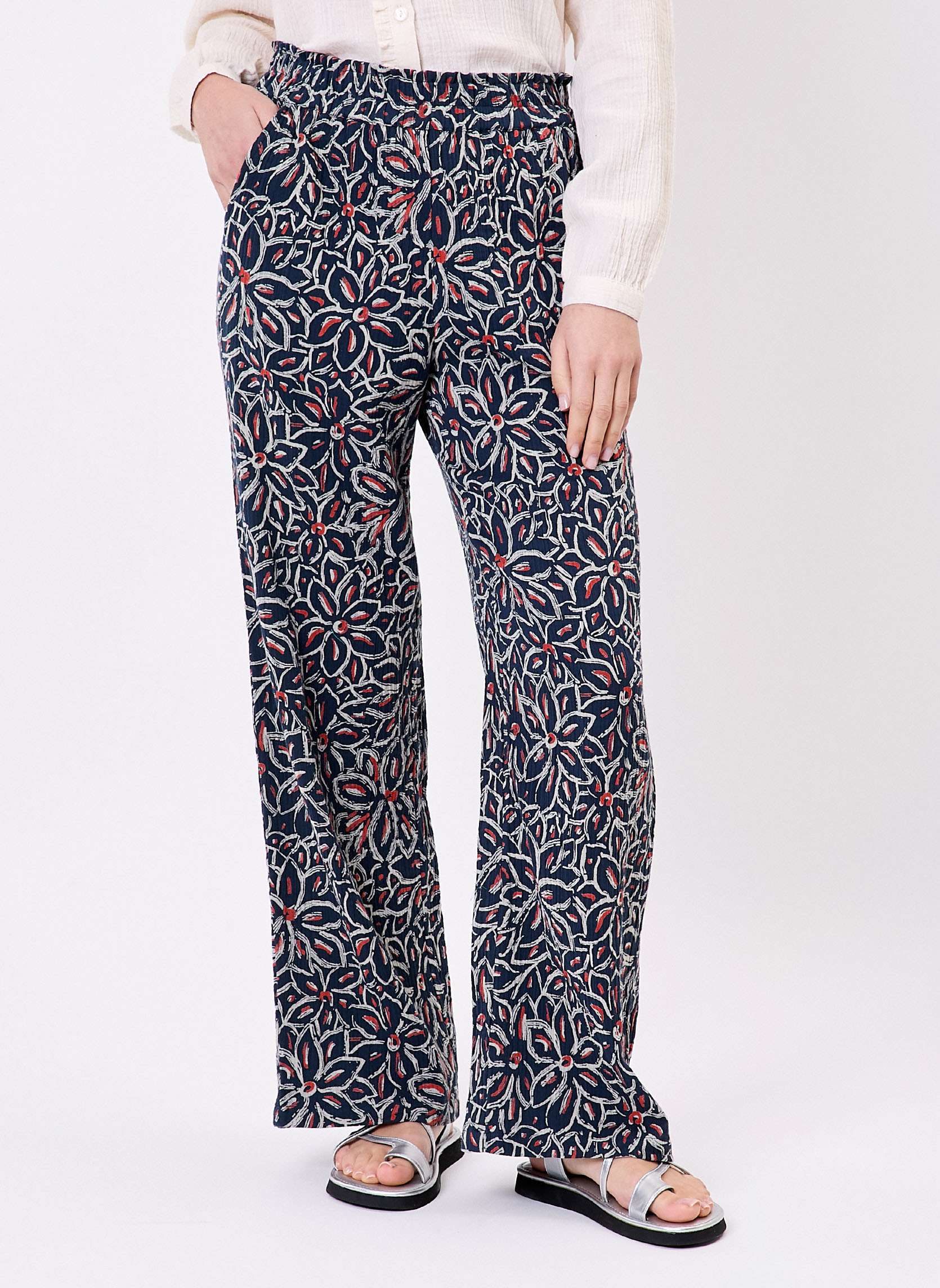 Pantalon large gaze de coton bio DAISY