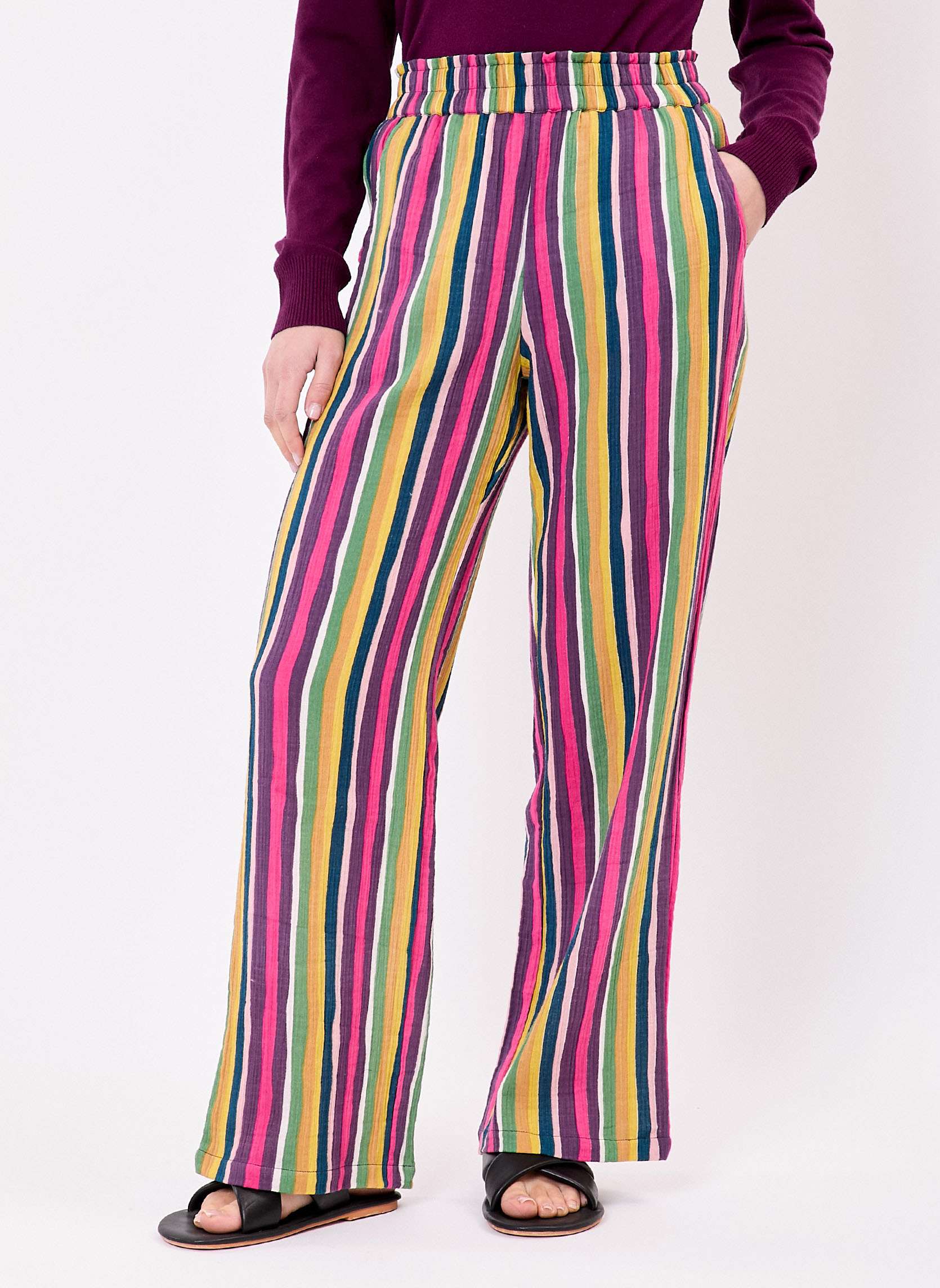 Pantalon large gaze de coton bio DAISY