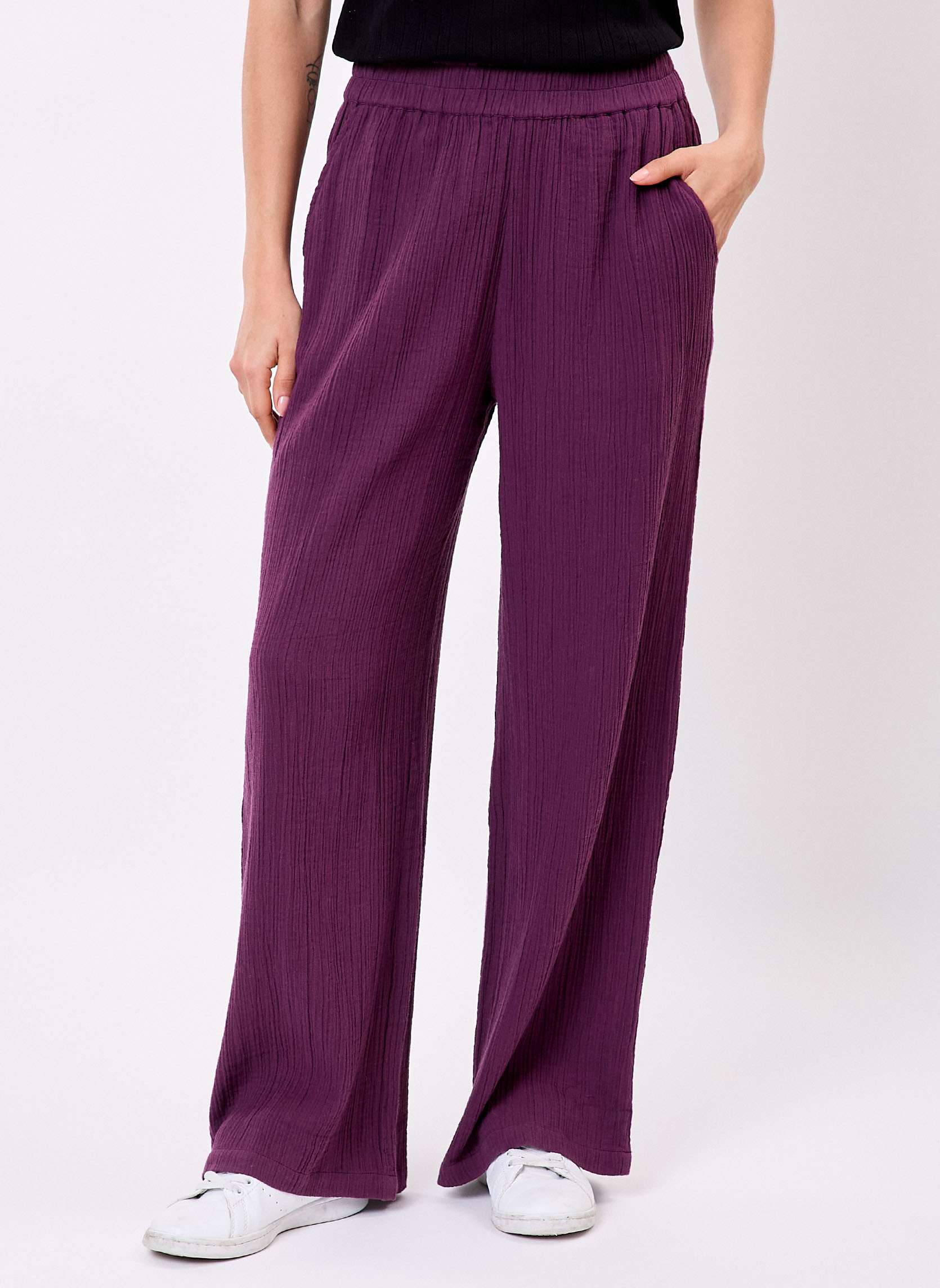 Pantalon large gaze de coton bio DAISY