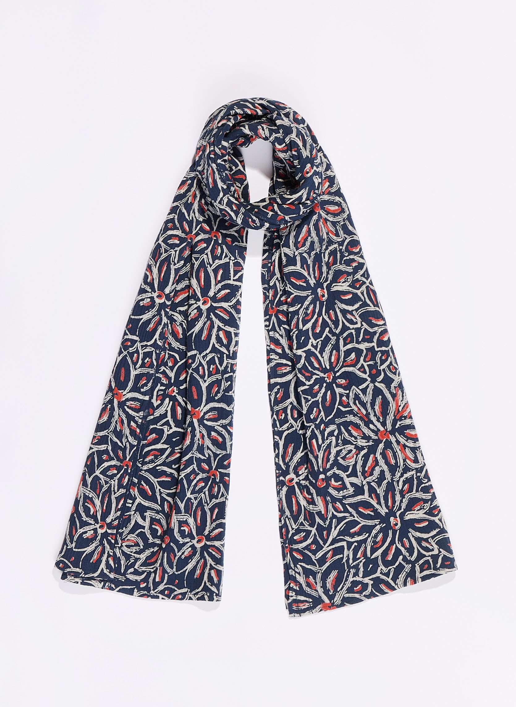 Foulard rectangulaire en gaze de coton bio BUTCH