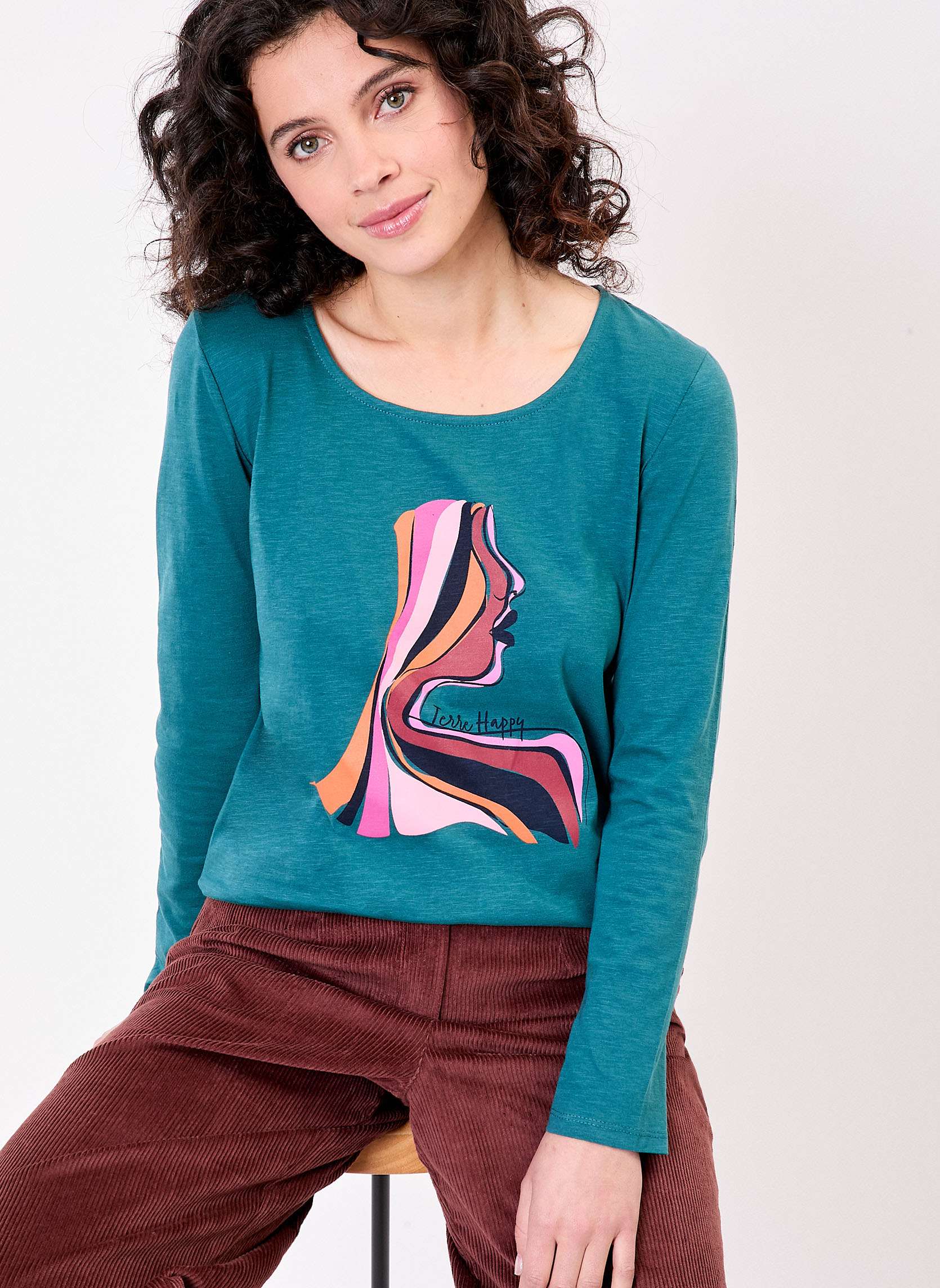 T-shirt coton flamm bio imprim KANPUR