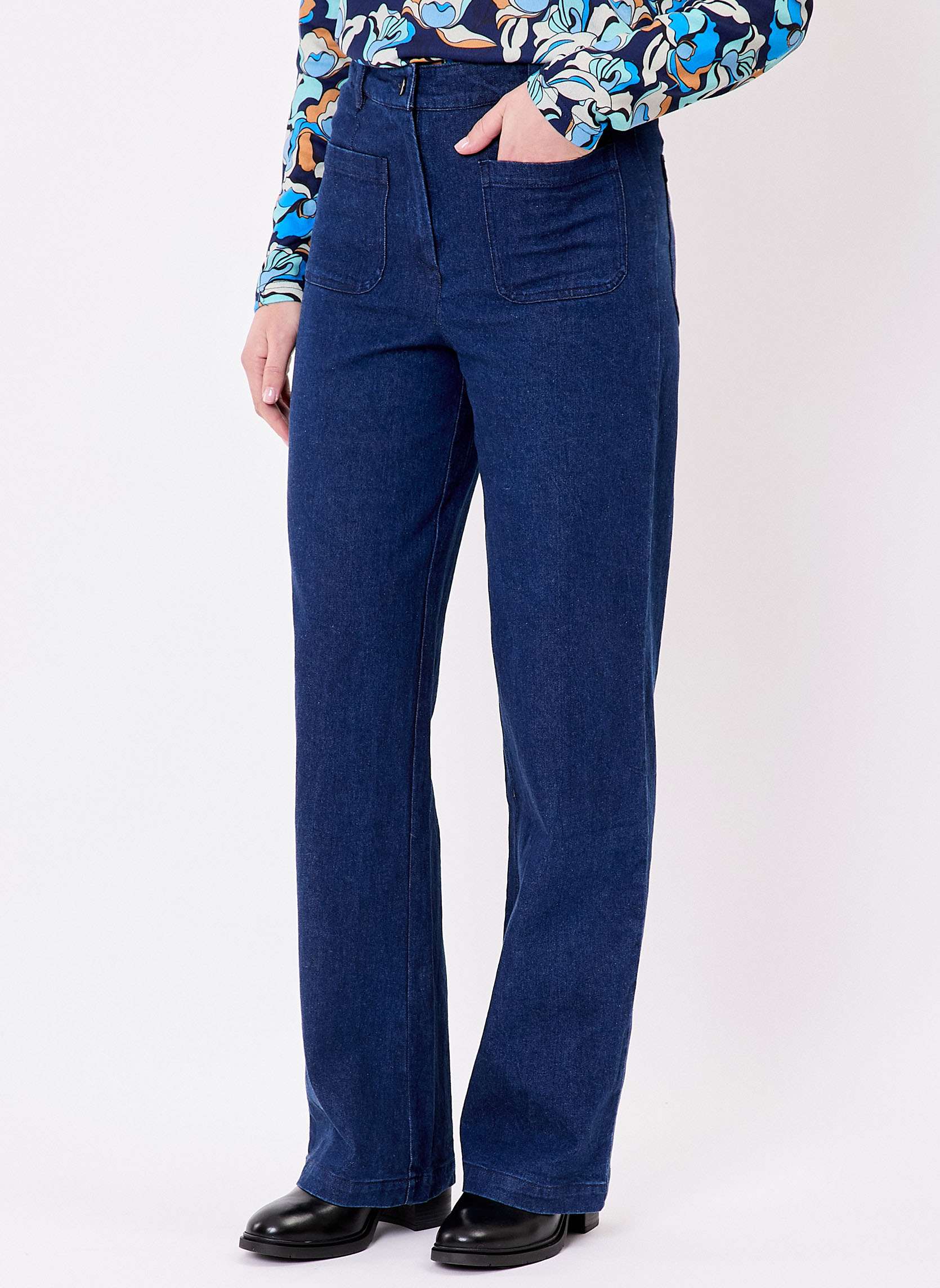 Jean large denim coton bio MAYA