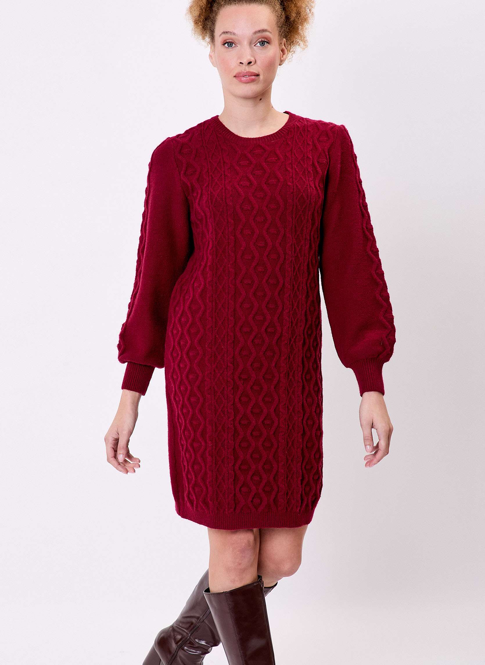 Robe pull maille fantaisie ALATA
