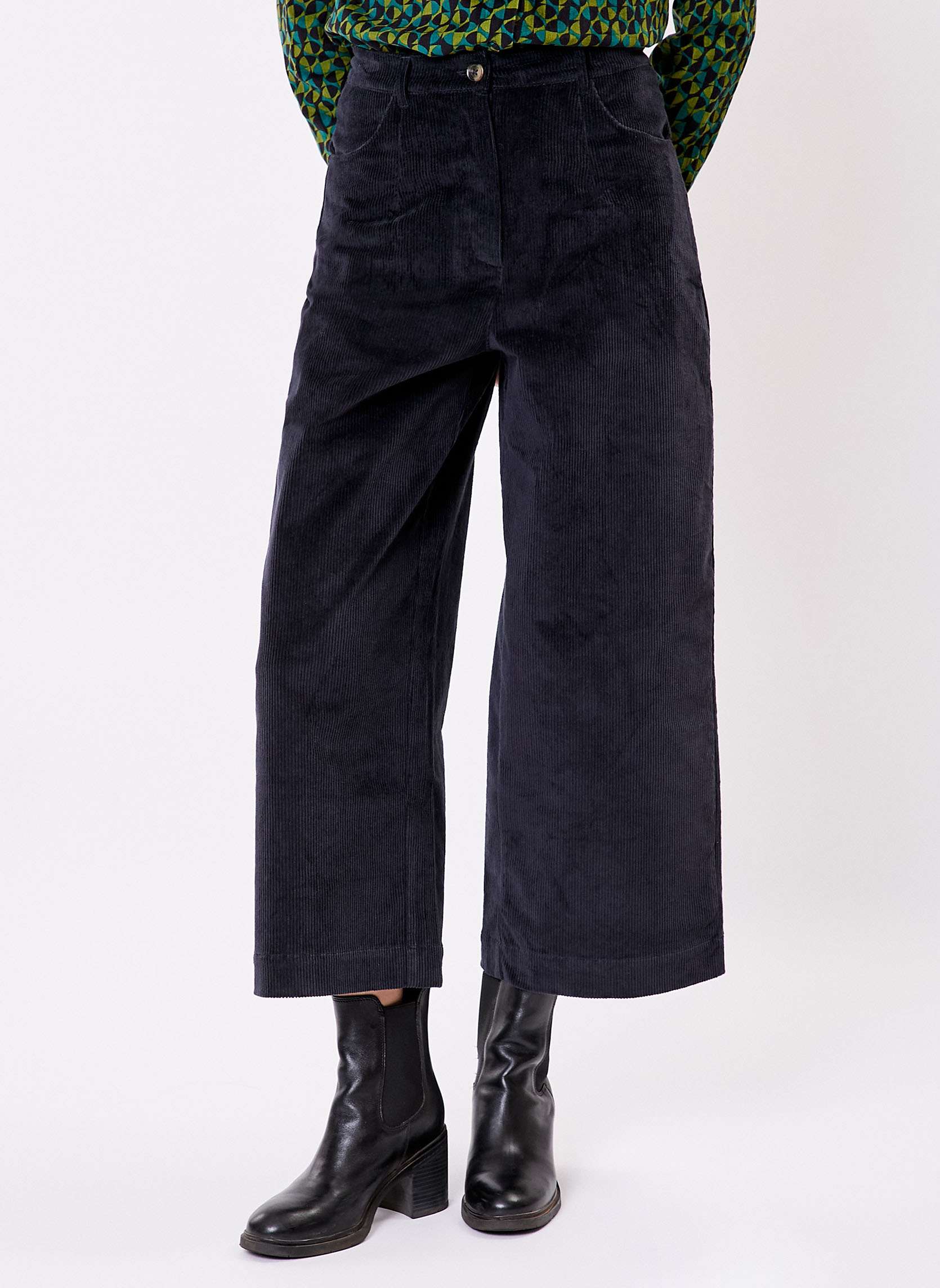Pantalon velours bio large 7/8 KEIKA