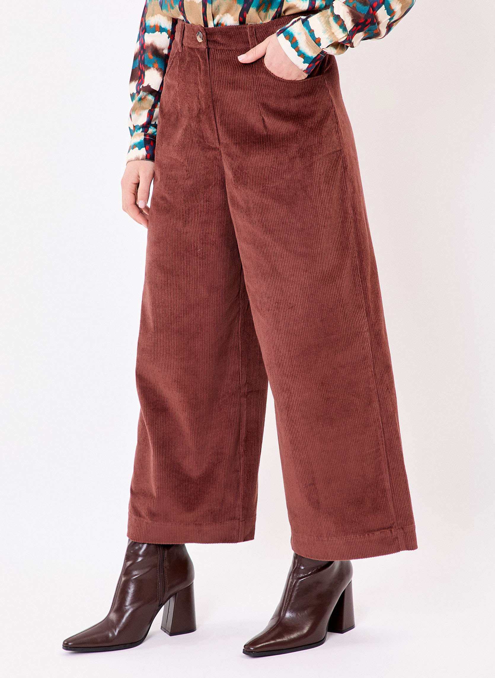 Pantalon velours bio large 7/8 KEIKA