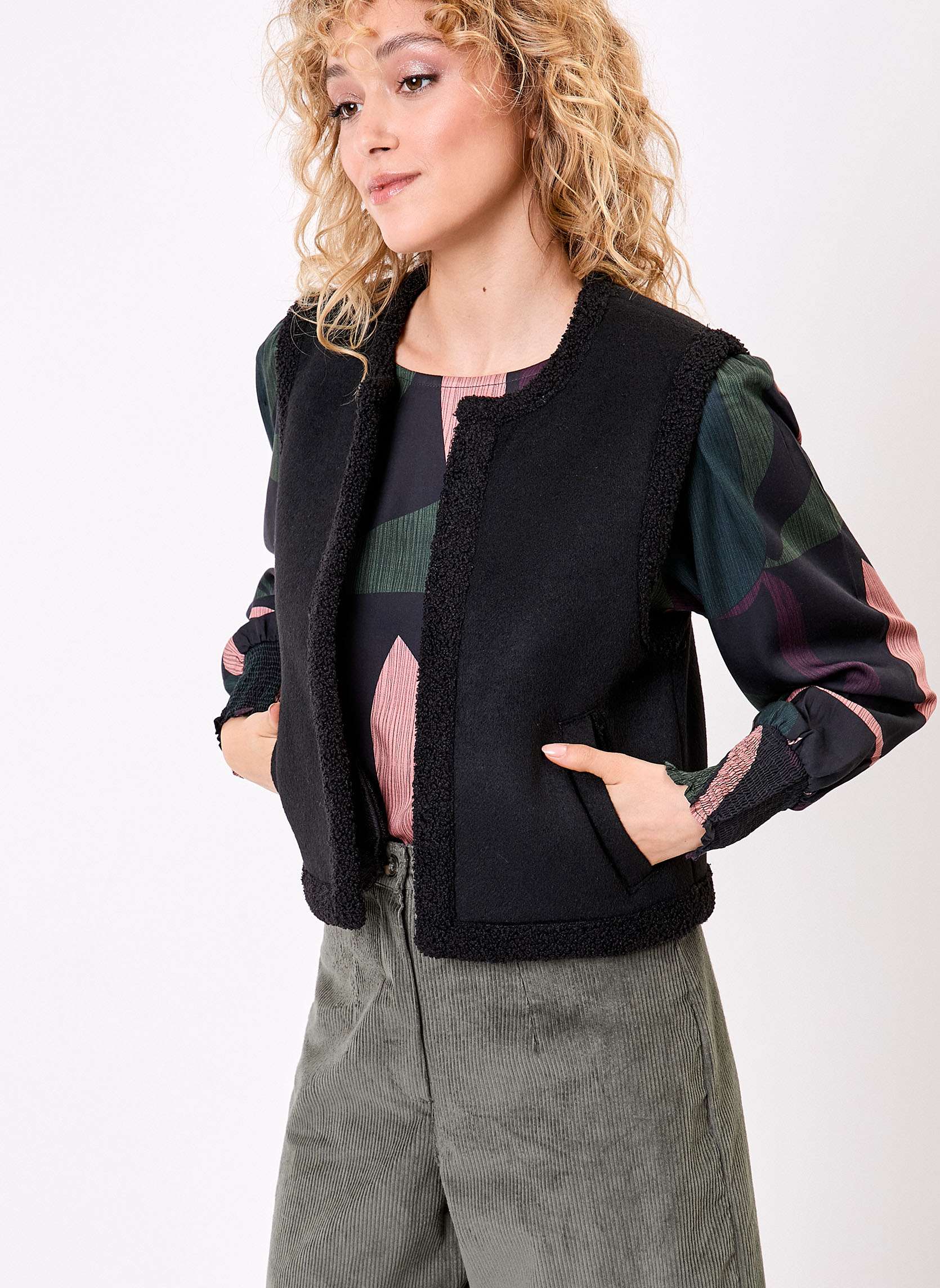 Gilet sans manche laine double ISI