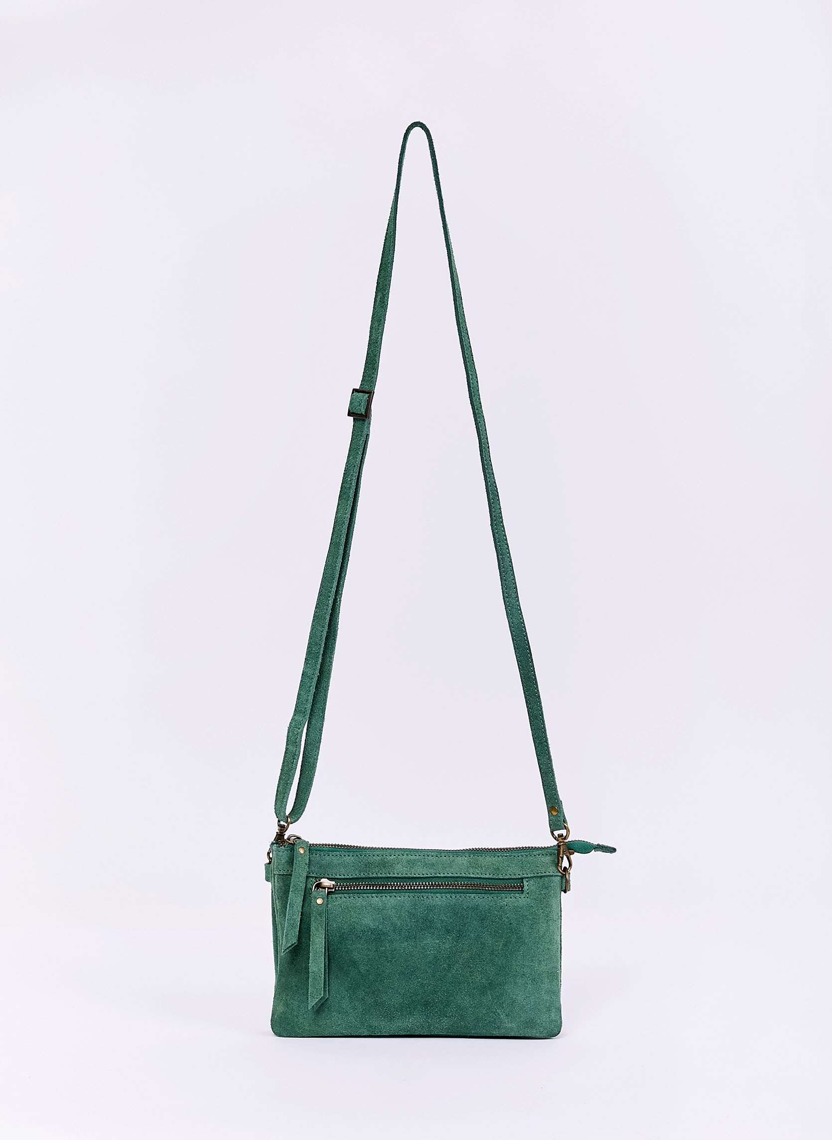 Sac bandoulire en cuir avec double pochette AGAVE