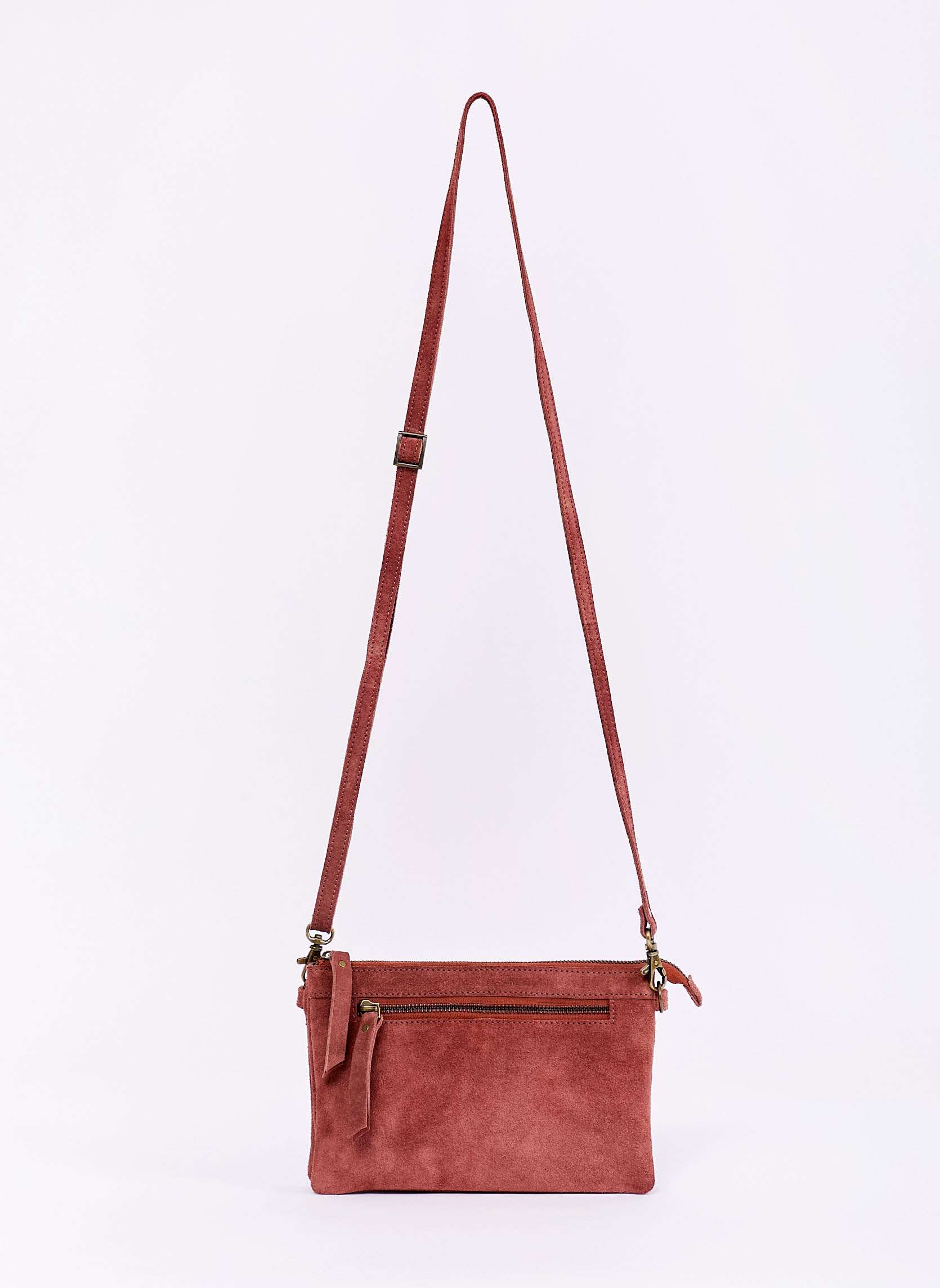 Sac bandoulire en cuir avec double pochette AGAVE