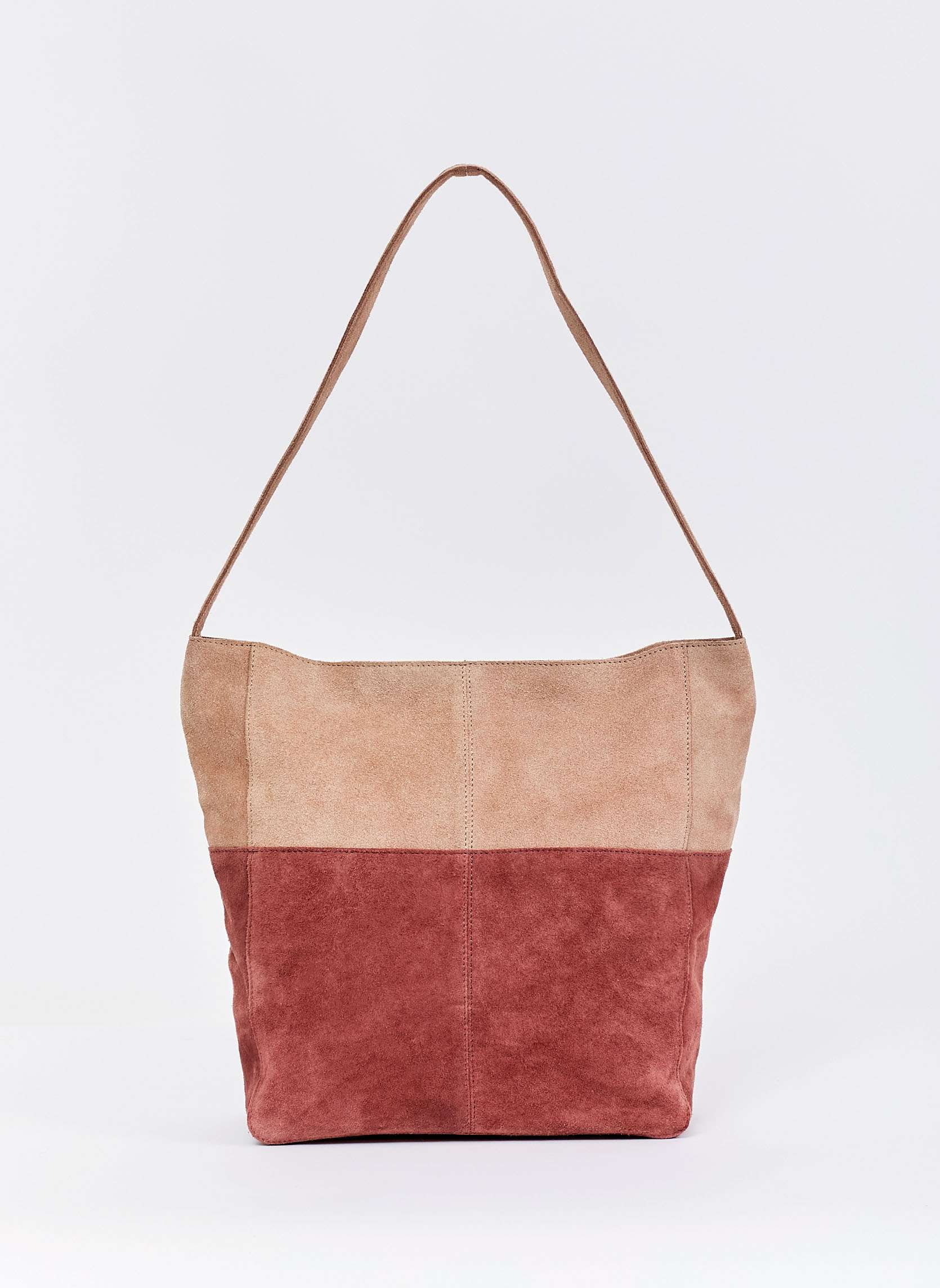 Sac besace bi-colore en cuir sud CLOVER