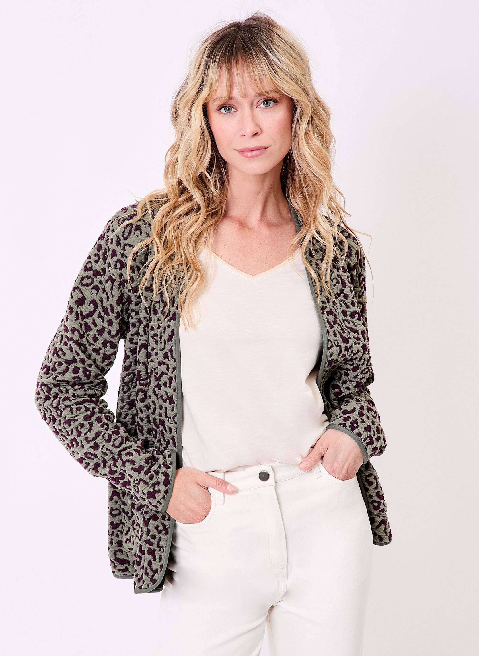 Veste souple maille jacquard LEOTI